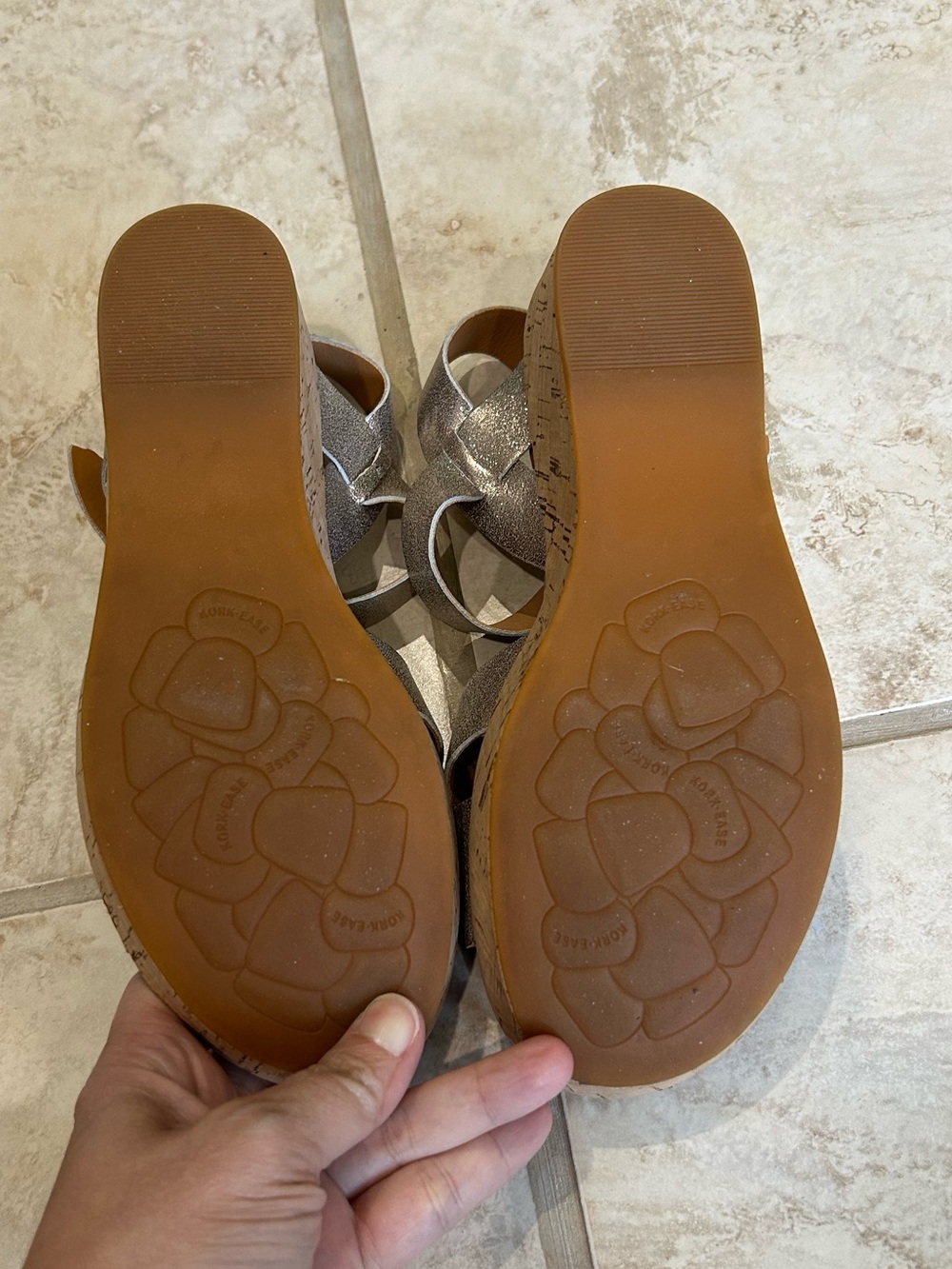 Kork Ease Gold Wedge sandals - Picture 4 of 5